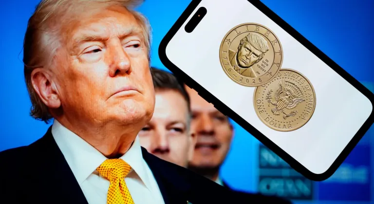 ABD'de bağımsızlığın 250. yılı anısına Trump portreli 1 dolarlık madeni para basıldı