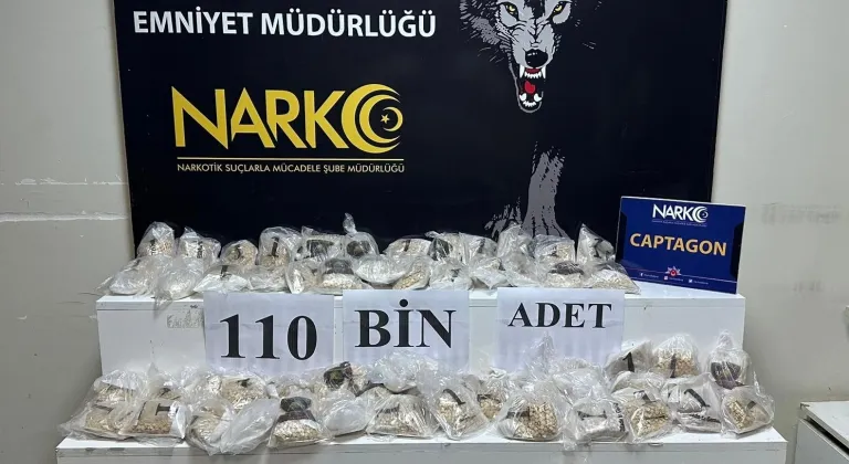 Adana'da otomobilde 110 bin uyuşturucu hap ele geçirildi