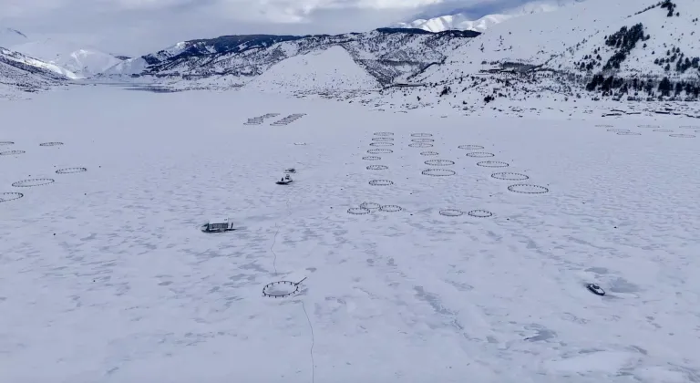 Adıyaman'daki Çat Barajı tamamen dondu