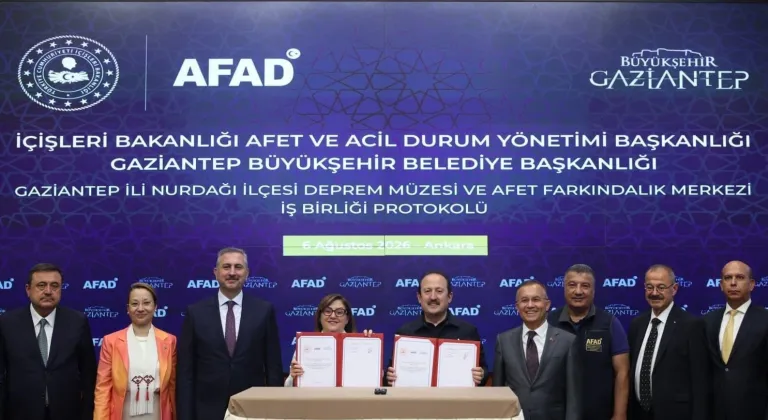 AFAD ile Gaziantep Büyükşehir Belediyesi arasında "Afet Farkındalık Merkezi" kurulmasına ilişkin işbirliği protokolü