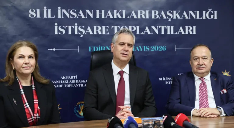 AK Parti Genel Başkan Yardımcısı Yalçın, Edirne'de basın açıklaması yaptı:
