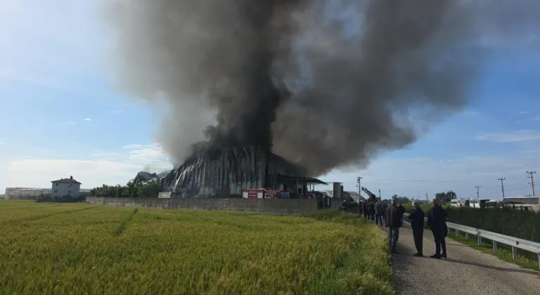 Antalya'da patates cipsi üretim tesisinde çıkan yangın söndürüldü