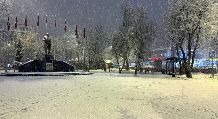 Ardahan kent merkezine mevsimin ilk karı yağdı