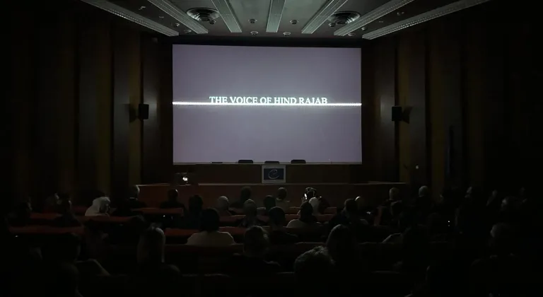 Avrupa Konseyinde "Hind Receb'in Sesi" filminin özel gösterimi yapıldı