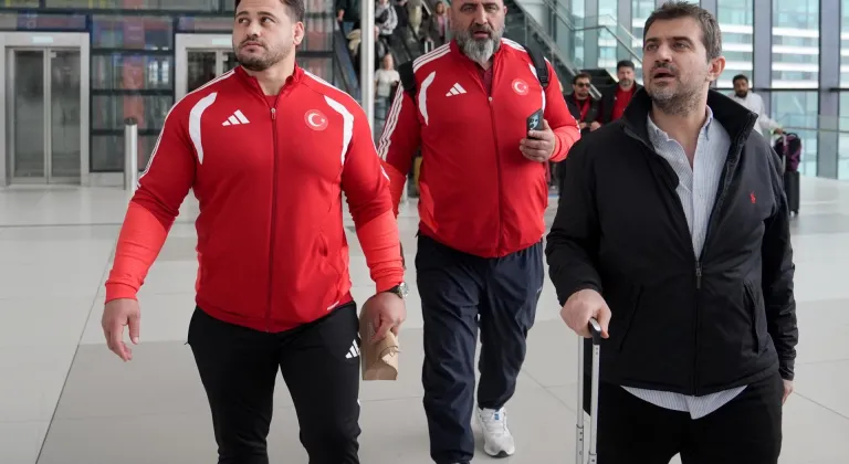 Avrupa Şampiyonu milli güreşçi Rıza Kayaalp, yurda döndü