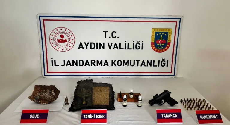 Aydın'da Bizans dönemine ait kitap ve tarihi eserler ele geçirildi