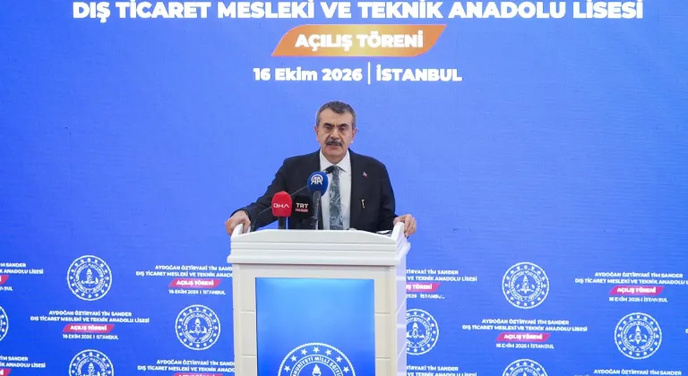 Bakan Tekin, Aydoğan Öztiryaki TİM SANDER Dış Ticaret Mesleki ve Teknik Anadolu Lisesi Açılış Töreni'nde konuştu: