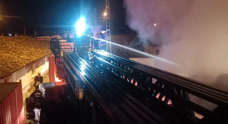 Balıkesir'de samanlıkta çıkan yangın söndürüldü