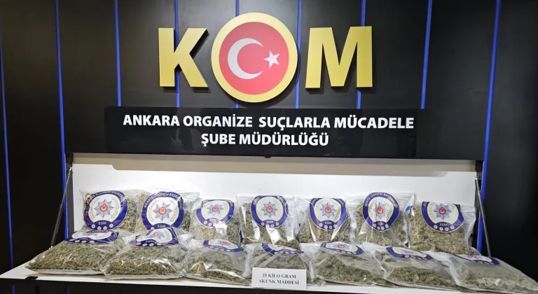 Başkentte 25 kilogram uyuşturucu ele geçirildi