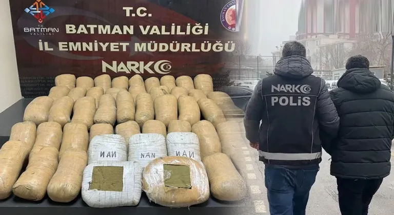 Batman’da narkotik operasyonu: Tır da 51 kilo toz esrar ele geçirildi