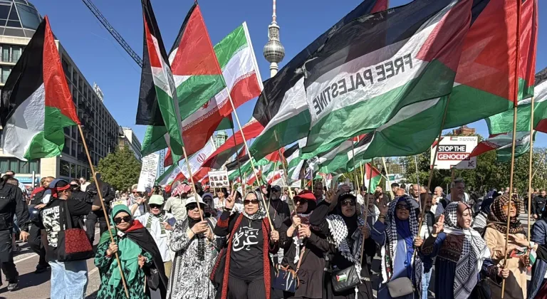 Berlin'de Filistin’e destek gösterisi düzenlendi