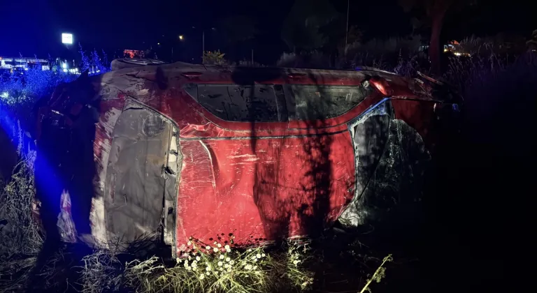 Bolu'da takla atan otomobildeki 2 kişi yaralandı