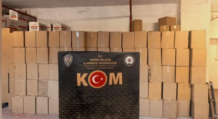 Bursa'da kaçakçılık operasyonunda 3 milyon makaron ele geçirildi