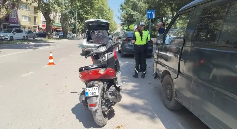 Bursa'da sahte plakalı motosikletin sürücüsü gözaltına alındı