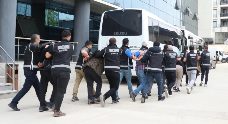Bursa'da tefecilik ve yağma operasyonunda 11 kişi tutuklandı