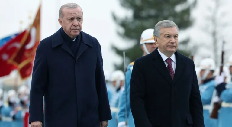 Cumhurbaşkanı Erdoğan, Özbekistan Cumhurbaşkanı Mirziyoyev’i Beştepe’de ağırladı