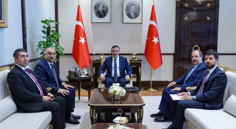 Cumhurbaşkanı Yardımcısı Yılmaz, Azerbaycan'ın Ankara Büyükelçisi Memmedov'u kabul etti