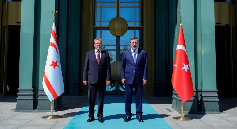 Cumhurbaşkanı Yardımcısı Yılmaz, KKTC Başbakanı Üstel ile görüştü: