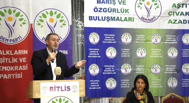 DEM Parti Eş Genel Başkanı Bakırhan, Bitlis'te "halk buluşması"nda konuştu: