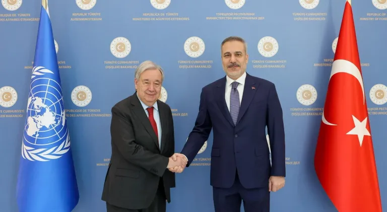 Dışişleri Bakanı Fidan, BM Genel Sekreteri Guterres ile Ankara'da görüştü