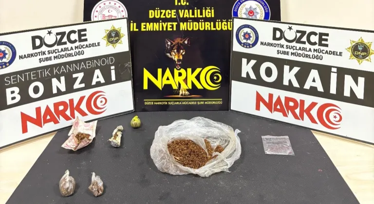 Düzce'de uyuşturucu operasyonunda 3 şüpheli yakalandı