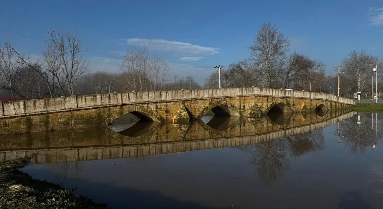 Edirne'de Meriç Nehri'nin debisi iki günde yaklaşık 3 katına çıktı