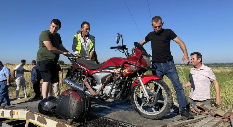 Edirne'de su kanalına devrilen motosikletin sürücüsü hayatını kaybetti