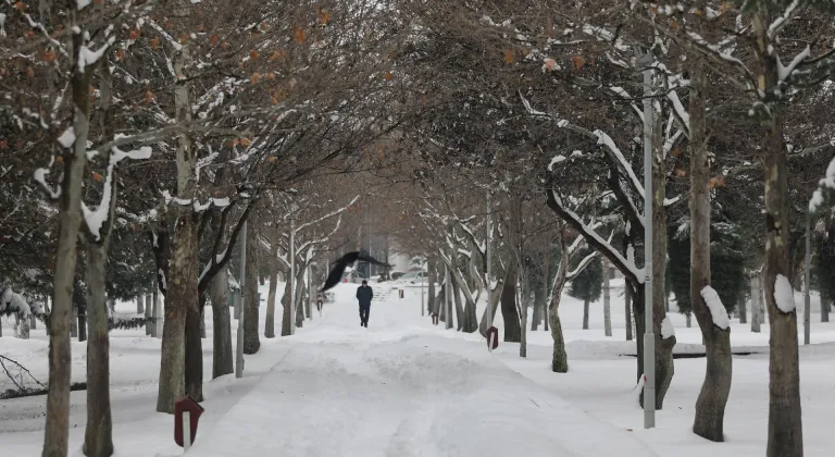 Elazığ'da kar yağışının ardından güzel manzaralar oluştu