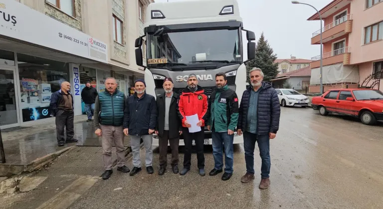 Erzincan'dan Filistin ve Suriye'ye yardım tırı gönderildi