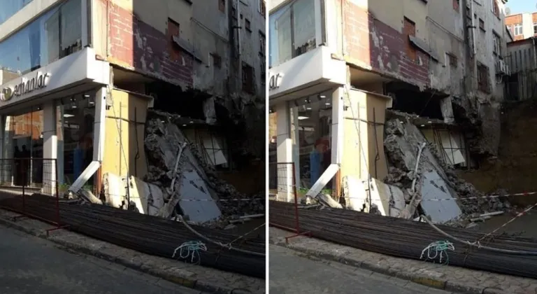 Giresun'da İş Yerinin Duvarı Çöktü: Can Kaybı Yaşanmadı