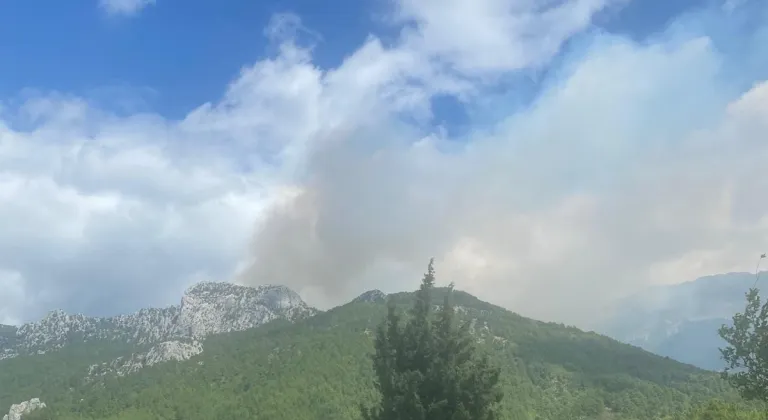 GÜNCELLEME 2 - Antalya'da çıkan orman yangınına müdahale ediliyor
