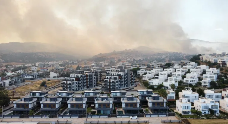 GÜNCELLEME - İzmir'de ziraat alanından ormana sıçrayan yangına müdahale ediliyor