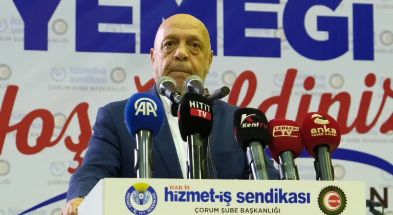 HAK-İŞ Genel Başkanı Arslan Çorum'da emekçilerle buluştu