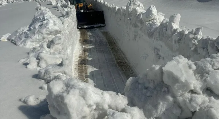Hakkari'de ekipler karla kaplı üs bölgesinin yolunu açmaya çalışıyor