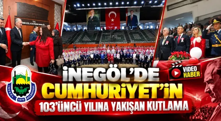 İnegöl’de Cumhuriyet’in 103’üncü yılına yakışan kutlama