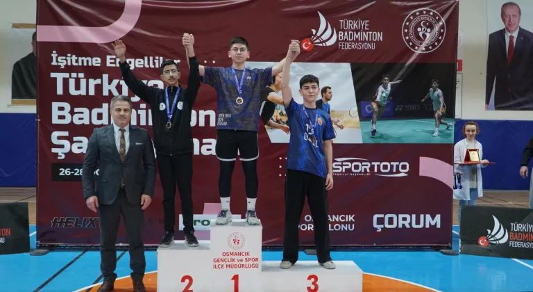 İşitme Engelliler Türkiye Badminton Şampiyonası sona erdi