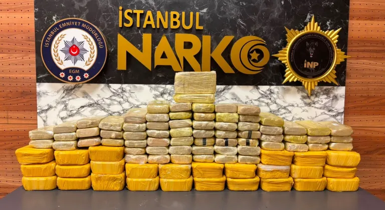 İstanbul'da düzenlenen operasyonda 62,9 kilogram uyuşturucu ele geçirildi