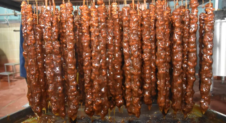 Kadınlar ipe ceviz dizerek hem ev ekonomisine katkı sağlıyor hem de zamanlarını değerlendiriyor