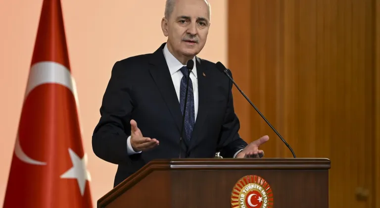 Kırgızistan Meclis Başkanı Turgunbek uulu, TBMM Başkanı Kurtulmuş ile ortak basın toplantısında konuştu: