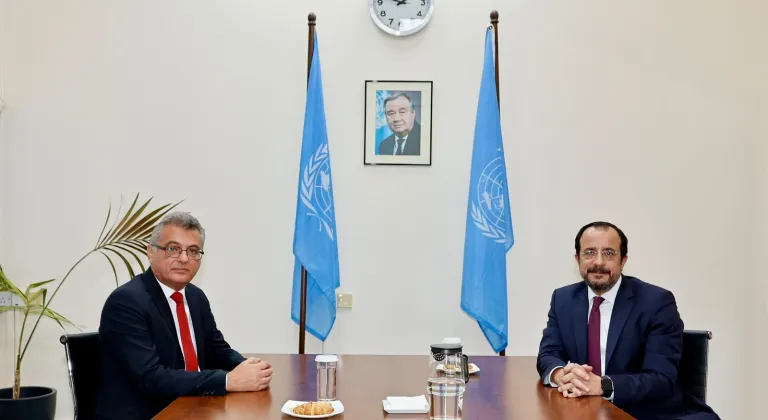 KKTC Cumhurbaşkanı Erhürman, GKRY lideri Hristodulidis ile görüştü