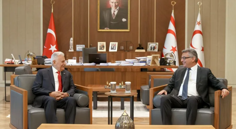 KKTC Cumhurbaşkanı Erhürman, TDT Aksakallar Konseyi Başkanı Yıldırım'ı kabul etti