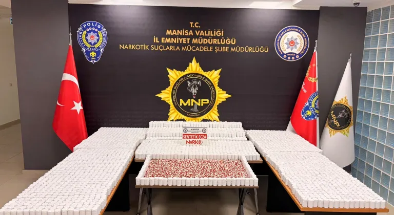 Manisa'da 225 bin 960 sentetik uyuşturucu hap ele geçirildi