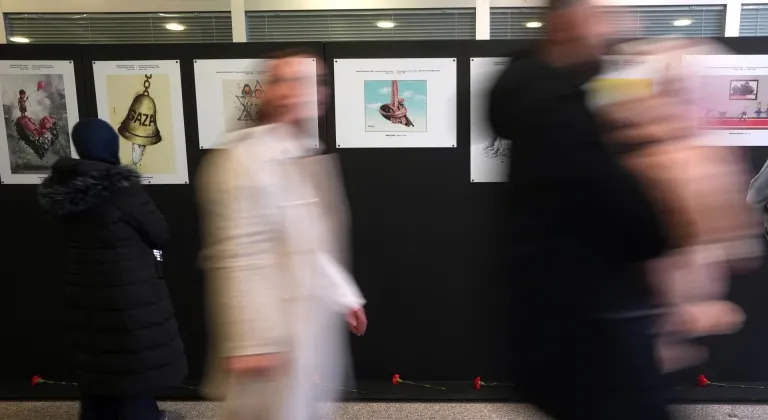 Meclis'te "Ümmetin İmtihanı: Gazze" Karikatür Sergisi'nin açılışı yapıldı