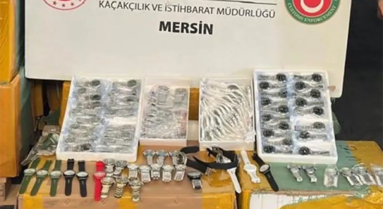 Mersin’de 116 bin kaçak kol saati ele geçirildi