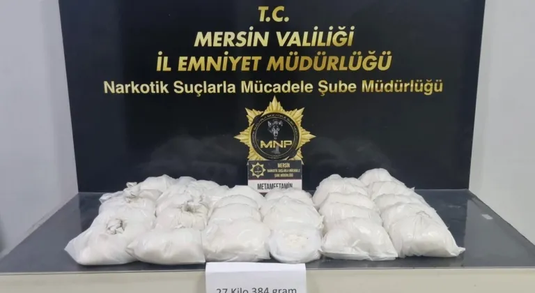 Mersin'de bir depoda 27 kilo 384 gram sentetik uyuşturucu ele geçirildi