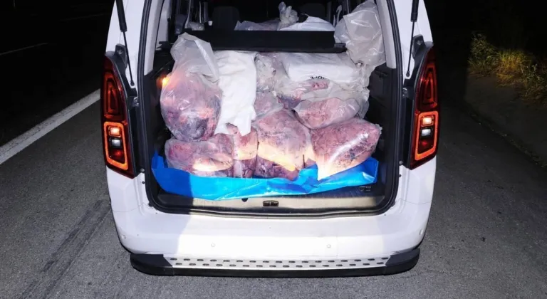 Mersin'de sağlıksız koşullarda taşınan 877 kilogram sakatat ele geçirildi