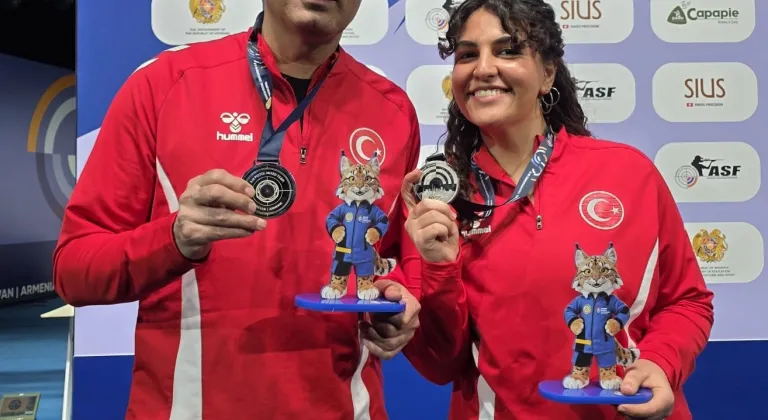 Milli atıcılar Şevval İlayda Tarhan ile Yusuf Dikeç, Avrupa 2'ncisi oldu