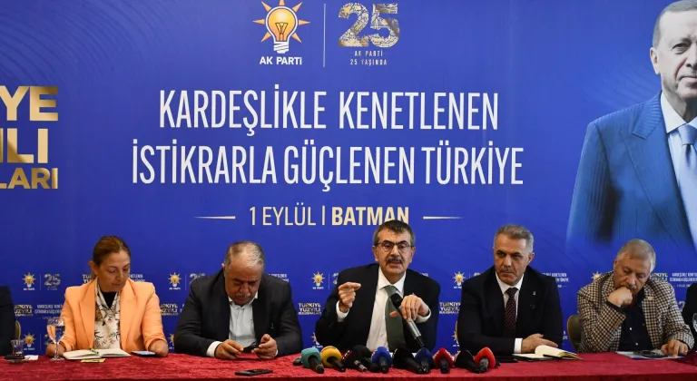 Milli Eğitim Bakanı Tekin, Batman'da "Türkiye Yüzyılı Buluşmaları" programında konuştu: