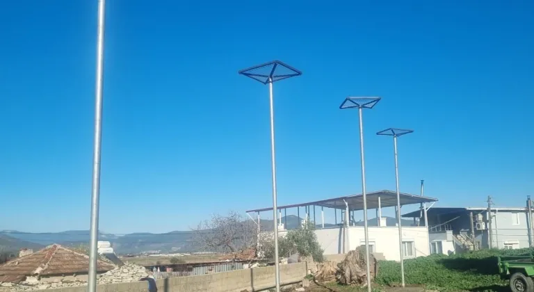 Muğla'da leylekler için yuva alanları yapıldı