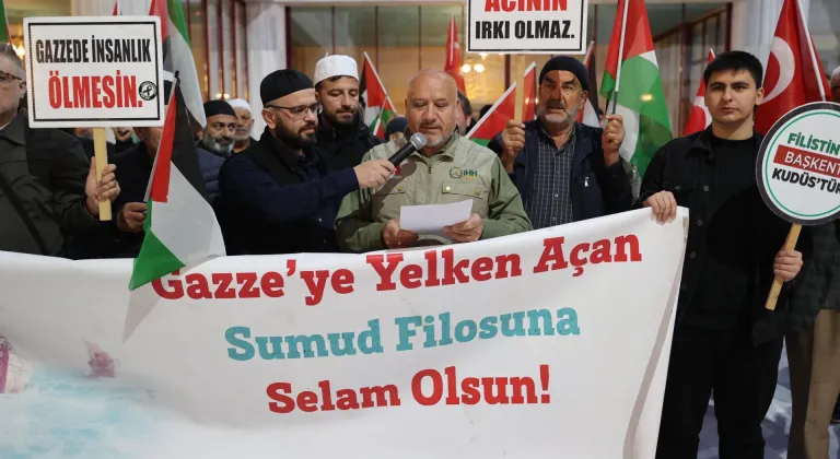 Nevşehir'de Küresel Sumud Filosu'na destek verildi